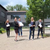 iPad-Übergabe Sponsoring Volksbank Walsrode Juni 2020 (c) FNS Walsrode, Kevin Thrien